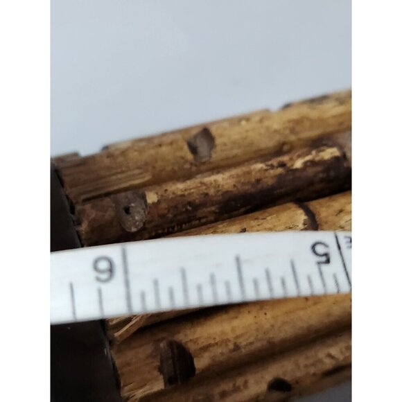 Vintage Tall Cylinder Bamboo Votive Candle Holder Set Of Three Rustic Bohemian - Picture 11 of 11